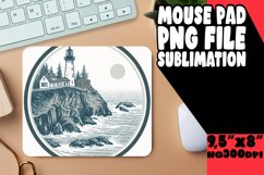 Sublimation Landscape Design Mouse Pad PNG Product Image 1
