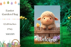 Farm Sheep Garden Flag, Easter Garden Flag Template Product Image 1