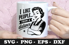 I Like People From a Distance Funny Introvert SVG Product Image 1