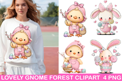 lovely Gnome Forest Clipart PNG, Watercolor PNG Product Image 1