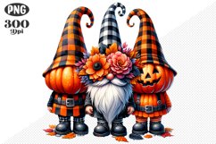 Halloween Gnomes Sublimation - Clipart PNG Design Product Image 1