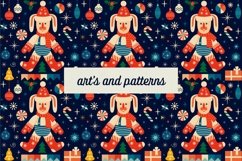 Retro Christmas patterns | Retro Christmas digital paper Product Image 13