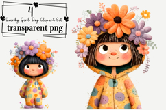 Quirky Girl Dog Clipart Watercolor PNG Product Image 1