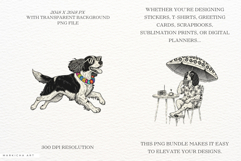 Vintage Summer Dog Clipart Product Image 2