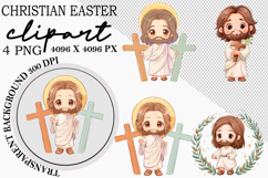 Christian Easter Watercolor PNG Product Image 1