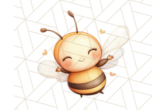 Adorable Bee Clipart PNG, Kawaii Bumblebee Illustrations Product Image 4
