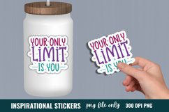 Inspirational Quotes Sticker, Your only limit is you Sticker Product Image 1