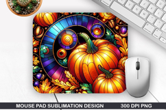 Pumpkin Mouse Pad Sublimation, Halloween Mouse Pad PNG Product Image 1