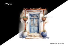 Greece summer clipart, Mediterranean Vacation Clipart Product Image 1