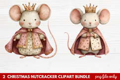 2 Christmas Nutcracker Clipart | Festive Holiday Nutcracker Product Image 1