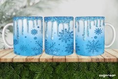 Christmas Glitter Mug Sublimation | PNG | Mug Wrap Product Image 1