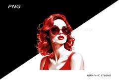 Retro Comic Style Pop Art Girls Clipart Png Product Image 1