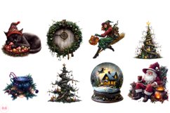 Witchy Christmas Clipart Product Image 3