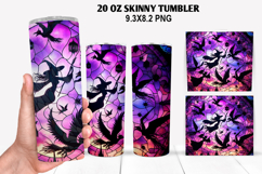 Witch Skinny Tumbler 20oz Wrap Design, Halloween Tumbler PNG Product Image 1