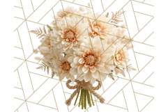 Fall Flower Bouquets Clipart PNG, Autumn Floral Clip Art Product Image 4