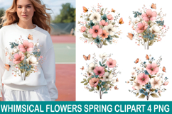 Whimsical Flowers Spring Clipart Product Image 1