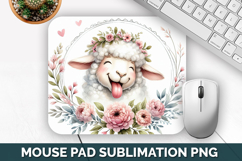 Sheep, Cute Animals Mouse Pad PNG, Animal Lover Gift Product Image 1