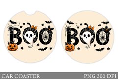 Halloween Coaster Design. Cute Ghost Car Coaster Product Image 1