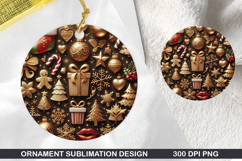 Pattern Stained Glass Ornament PNG, Digital Download File Product Image 1