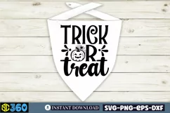 Trick or treat SVG, Halloween Dog Bandana SVG Product Image 3