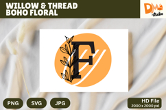 Willow &amp; Thread Boho Floral Monogram Product Image 1