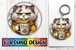 Enchanted Car Coaster Circle PNG, Grumpy Cat Product Image 1