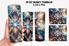 Skinny Tumbler 20oz Wrap Design, Stained Tumble PNG Design Product Image 1
