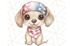 Patriotic Dogs Clipart, Cute 4th of July Puppies PNG Product Image 5