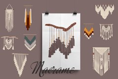 macrame, boho interior, logo elements, vector clipart, svg Product Image 1