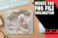Flower in Hole 3D for Mouse Pad Sublimation PNG Product Image 1
