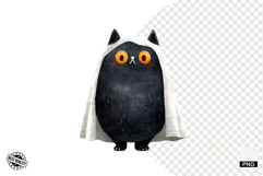 Halloween Black Cat Clipart Product Image 1