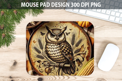 Owl Mouse pad Sublimation - Thanksgiving PNG Design Product Image 1