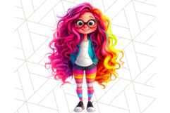 Teen Girl Clipart PNG, Fun Character Illustration Product Image 4