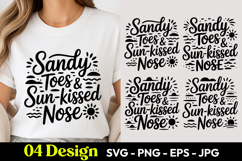 Sandy Toes And Sun Kissed Nose SVG PNG Product Image 1