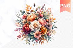 Autumn Flowers Sublimation - Clipart PNG Design Product Image 1
