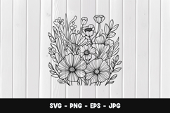 Wildflower Botanical SVG PNG Product Image 1