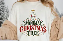 Minimal Christmas Tree PNG - Modern Vintage Holiday Tree Product Image 2