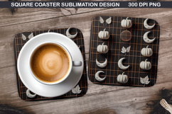 Halloween Coaster Sublimation, Halloween Coaster PNG Design Product Image 1