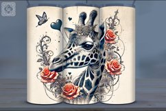 4 Gothic Giraffe Tumbler Sublimation, 20 oz Tumbler Wrap Product Image 4