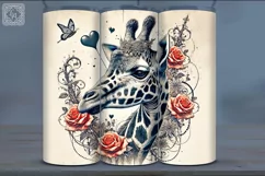 4 Gothic Giraffe Tumbler Sublimation, 20 oz Tumbler Wrap Product Image 4