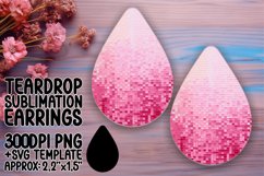 Glitter Chic Teardrop Sublimation Earrings Product Image 1