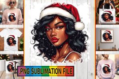 Vibrant TSHIRT Art Ideas PNG, Xmas Girl Product Image 1