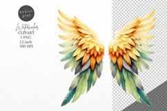 Angel wings clipart, Watercolor clipart, Fantasy clipart Product Image 1