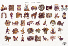 Autumn Countryside Journey Clipart Product Image 4