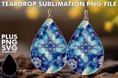 VIBRANT TEARDROP EARRINGS Ideas PNG, Watercolor Pattern Product Image 1
