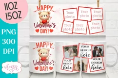 Cute Valentines Photo Mug Wrap template PNG for Sublimation Product Image 1