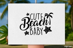 Cute Beach Baby SVG Engraved | Beach Quotes SVG Product Image 2