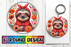 Enchanted Keychain Round Sublimation, Cute Animals Product Image 1