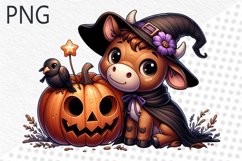 Halloween Cow Sublimation - Clipart PNG Design Product Image 1