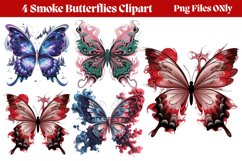 Smoke Butterflies Clipart PNG Product Image 1